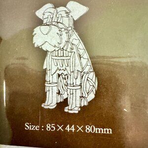 Miniature Schnauzer Wood 3D Puzzle Kit 85x44x80mm - Shanghai Yihenuo Ages 15+